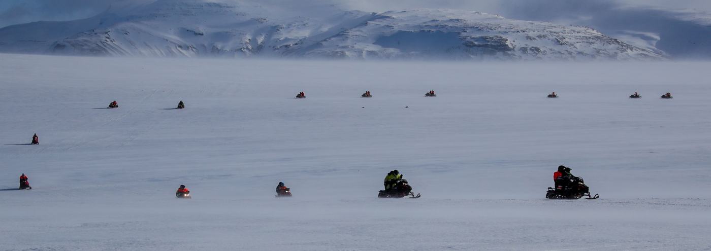 Snowmobile adventure in Iceland